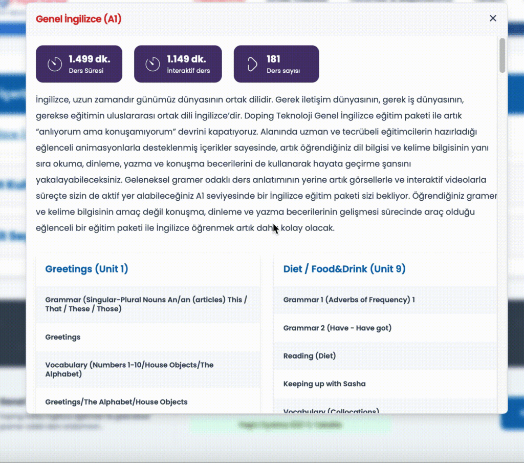 ingilizce doping hafıza